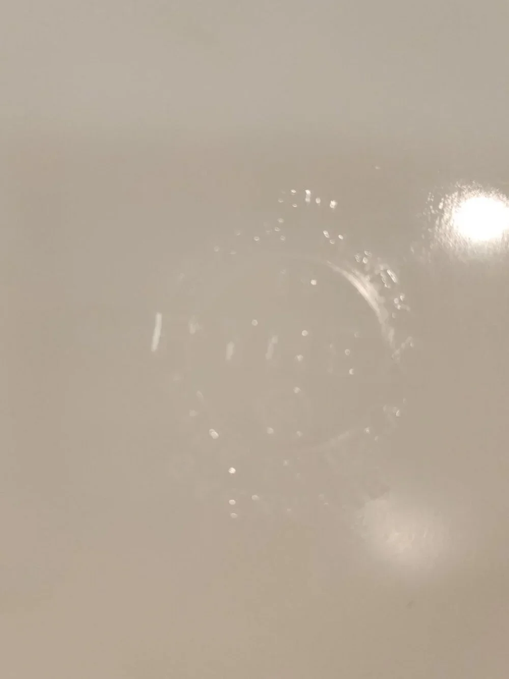 Vintage Pyrex 210 Milk Glass Gold Stripe Pie Plate MINT condition